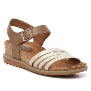 Leary Sandal by Eurosoft by Sofft Cognac and Gold Size 9.5